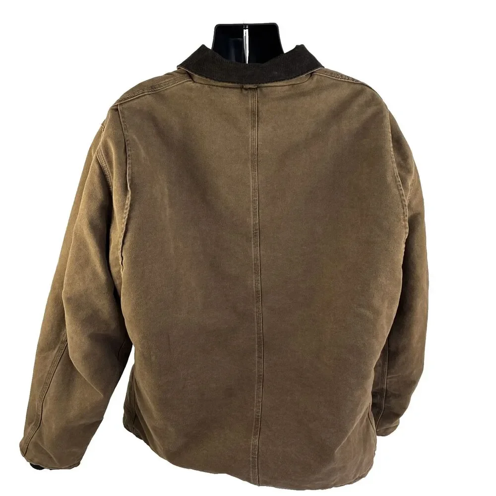 Vintage Carhartt C26CHT Chore Coat Size 2XL Made In USA Duck Jacket Faded Brown